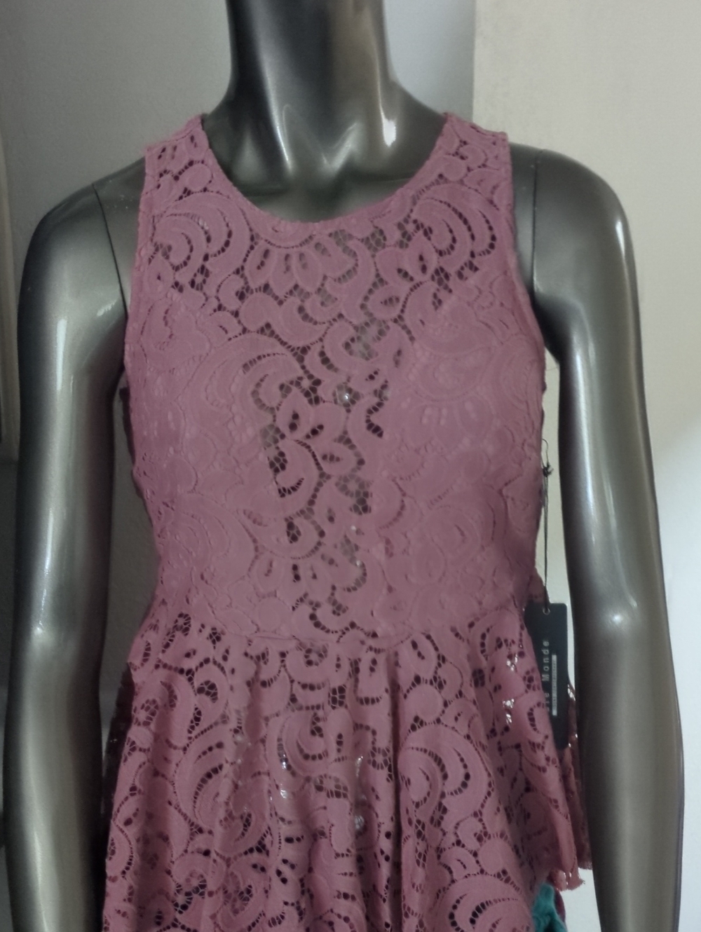 Haute Monde Mauve Lace Fit & Flare Dress